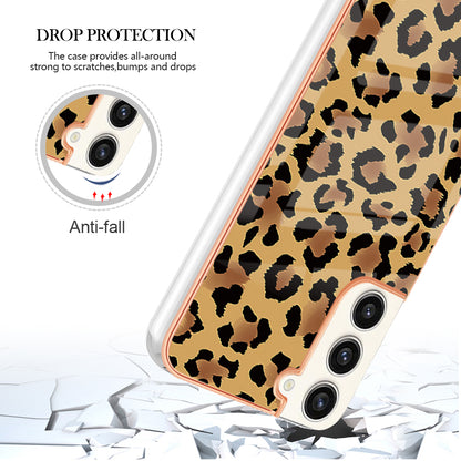YB IMD Series-19 Style D Electroplating Case for Samsung Galaxy S23+ , 2.0mm TPU IMD Pattern Phone Cover