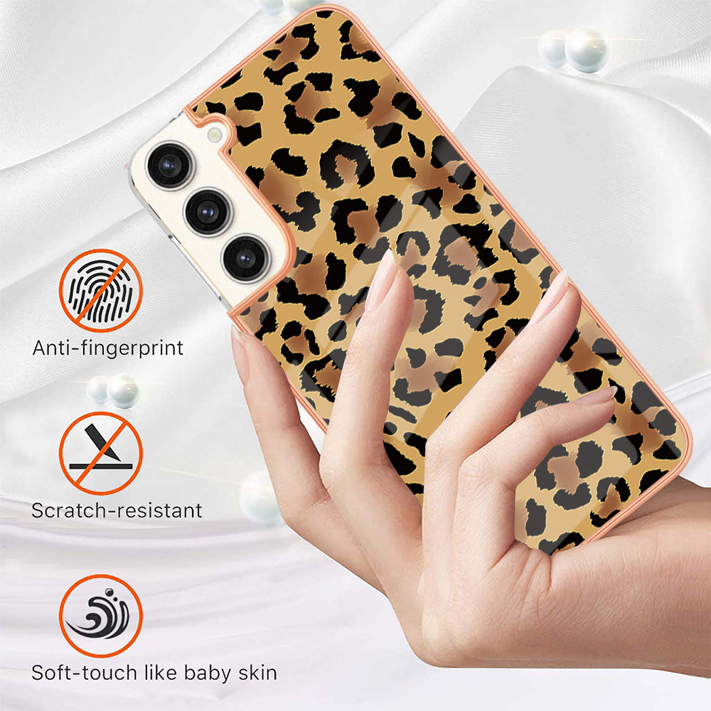 YB IMD Series-19 Style D Electroplating Case for Samsung Galaxy S23+ , 2.0mm TPU IMD Pattern Phone Cover