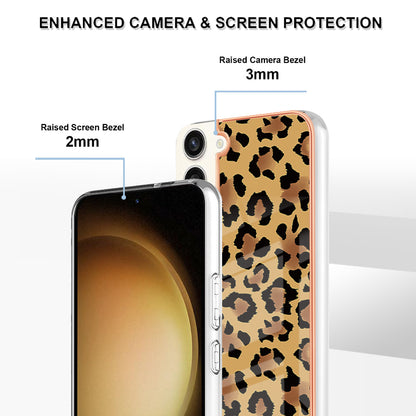 YB IMD Series-19 Style D Electroplating Case for Samsung Galaxy S23+ , 2.0mm TPU IMD Pattern Phone Cover