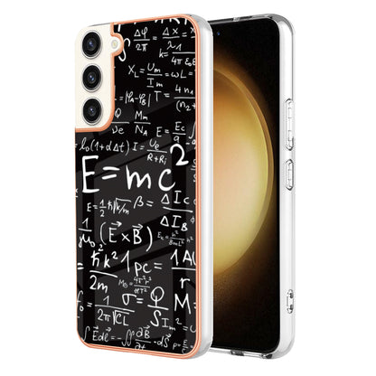 YB IMD Series-19 Style D Electroplating Case for Samsung Galaxy S23+ , 2.0mm TPU IMD Pattern Phone Cover