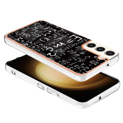 YB IMD Series-19 Style D Electroplating Case for Samsung Galaxy S23+ , 2.0mm TPU IMD Pattern Phone Cover