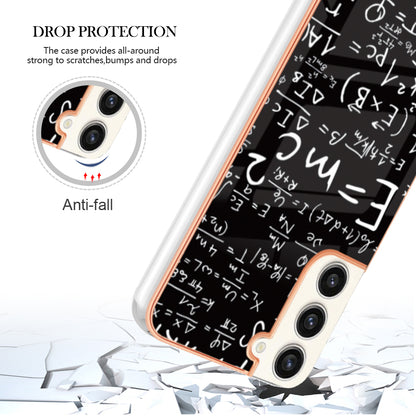 YB IMD Series-19 Style D Electroplating Case for Samsung Galaxy S23+ , 2.0mm TPU IMD Pattern Phone Cover