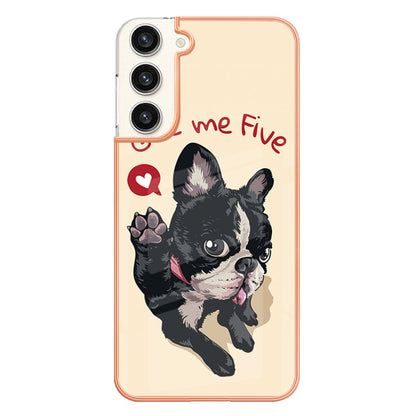 YB IMD Series-19 Style D Electroplating Case for Samsung Galaxy S23+ , 2.0mm TPU IMD Pattern Phone Cover