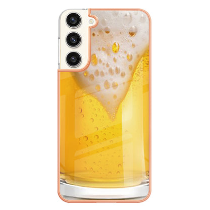 YB IMD Series-19 Style D Electroplating Case for Samsung Galaxy S23+ , 2.0mm TPU IMD Pattern Phone Cover