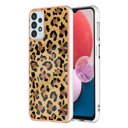 YB IMD Series-19 Style D For Samsung Galaxy A13 4G 2.0mm TPU Anti-drop Phone Case IMD Pattern Electroplated Cover