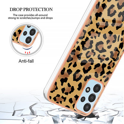 YB IMD Series-19 Style D For Samsung Galaxy A13 4G 2.0mm TPU Anti-drop Phone Case IMD Pattern Electroplated Cover