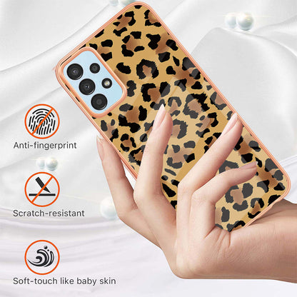 YB IMD Series-19 Style D For Samsung Galaxy A13 4G 2.0mm TPU Anti-drop Phone Case IMD Pattern Electroplated Cover