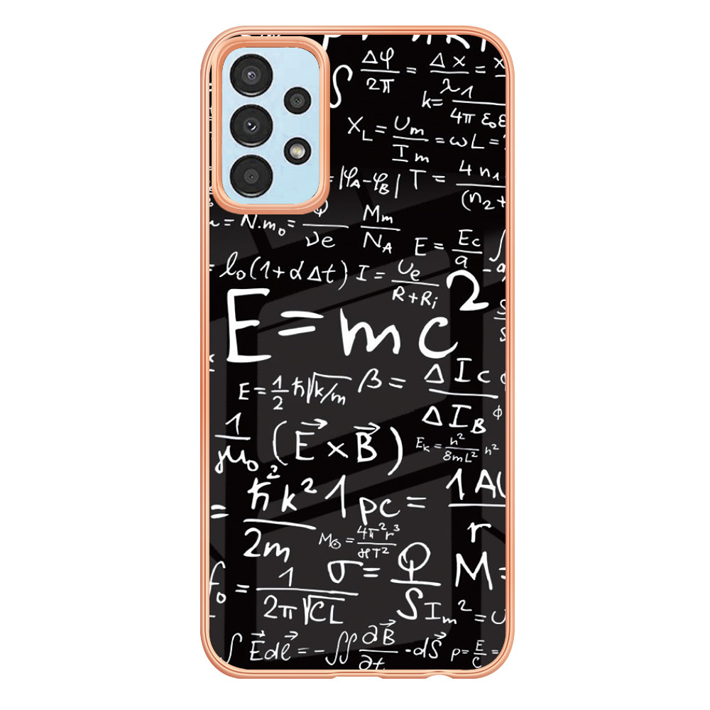 YB IMD Series-19 Style D For Samsung Galaxy A13 4G 2.0mm TPU Anti-drop Phone Case IMD Pattern Electroplated Cover