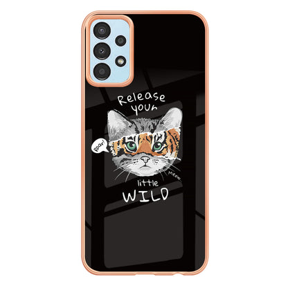 YB IMD Series-19 Style D For Samsung Galaxy A13 4G 2.0mm TPU Anti-drop Phone Case IMD Pattern Electroplated Cover