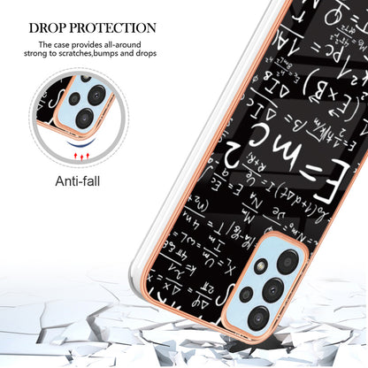 YB IMD Series-19 Style D For Samsung Galaxy A23 4G / A23 5G (Global Version) 2.0mm TPU Pattern Cover Electroplated IMD Phone Case