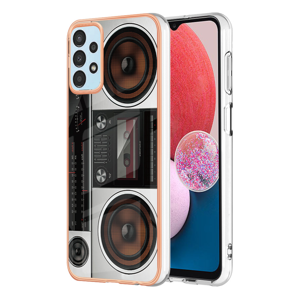 YB IMD Series-19 Style D For Samsung Galaxy A23 4G / A23 5G (Global Version) 2.0mm TPU Pattern Cover Electroplated IMD Phone Case