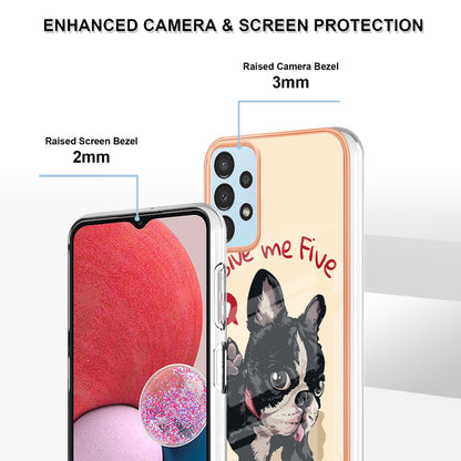 YB IMD Series-19 Style D For Samsung Galaxy A23 4G / A23 5G (Global Version) 2.0mm TPU Pattern Cover Electroplated IMD Phone Case