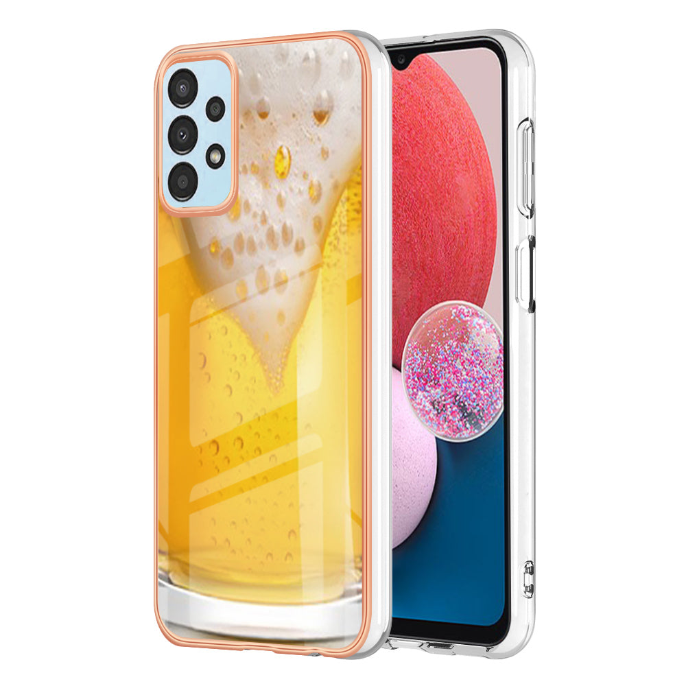 YB IMD Series-19 Style D For Samsung Galaxy A23 4G / A23 5G (Global Version) 2.0mm TPU Pattern Cover Electroplated IMD Phone Case