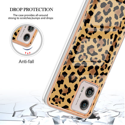 YB IMD Series-19 Style D For Motorola Moto G53 5G / G23 4G / G13 4G TPU Back Shell 2.0mm Electroplating IMD Pattern Printing Cover Phone Case