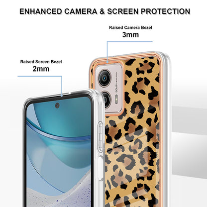 YB IMD Series-19 Style D For Motorola Moto G53 5G / G23 4G / G13 4G TPU Back Shell 2.0mm Electroplating IMD Pattern Printing Cover Phone Case
