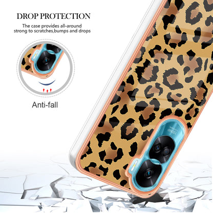 YB IMD Series-19 Style D For Honor 90 Lite 5G Anti-scratch Electroplating 2.0mm TPU Phone Case IMD Pattern Cover