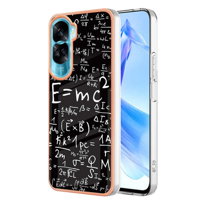YB IMD Series-19 Style D For Honor 90 Lite 5G Anti-scratch Electroplating 2.0mm TPU Phone Case IMD Pattern Cover