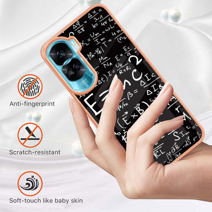 YB IMD Series-19 Style D For Honor 90 Lite 5G Anti-scratch Electroplating 2.0mm TPU Phone Case IMD Pattern Cover