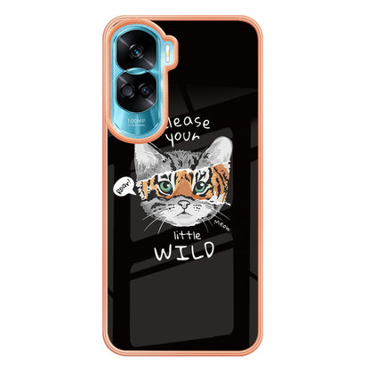 YB IMD Series-19 Style D For Honor 90 Lite 5G Anti-scratch Electroplating 2.0mm TPU Phone Case IMD Pattern Cover