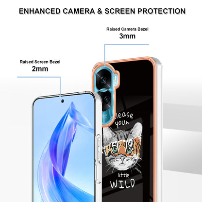 YB IMD Series-19 Style D For Honor 90 Lite 5G Anti-scratch Electroplating 2.0mm TPU Phone Case IMD Pattern Cover
