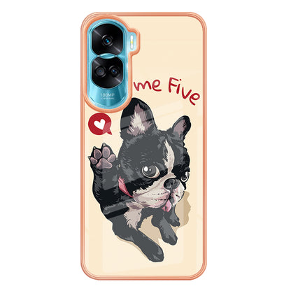 YB IMD Series-19 Style D For Honor 90 Lite 5G Anti-scratch Electroplating 2.0mm TPU Phone Case IMD Pattern Cover