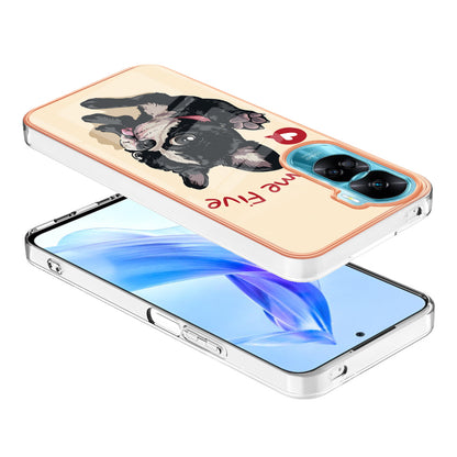YB IMD Series-19 Style D For Honor 90 Lite 5G Anti-scratch Electroplating 2.0mm TPU Phone Case IMD Pattern Cover