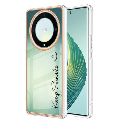 YB IMD Series-19 Style D For Honor X40 5G / X9a 5G / Magic5 Lite 5G IMD Pattern Anti-drop Cover 2.0mm TPU Electroplating Phone Case