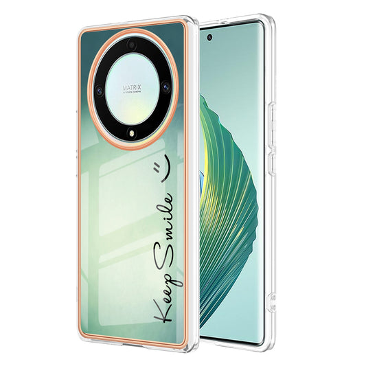 YB IMD Series-19 Style D For Honor X40 5G / X9a 5G / Magic5 Lite 5G IMD Pattern Anti-drop Cover 2.0mm TPU Electroplating Phone Case