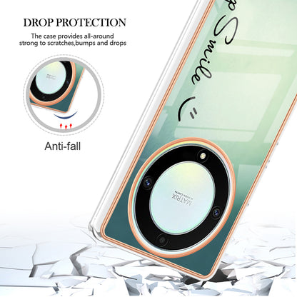 YB IMD Series-19 Style D For Honor X40 5G / X9a 5G / Magic5 Lite 5G IMD Pattern Anti-drop Cover 2.0mm TPU Electroplating Phone Case