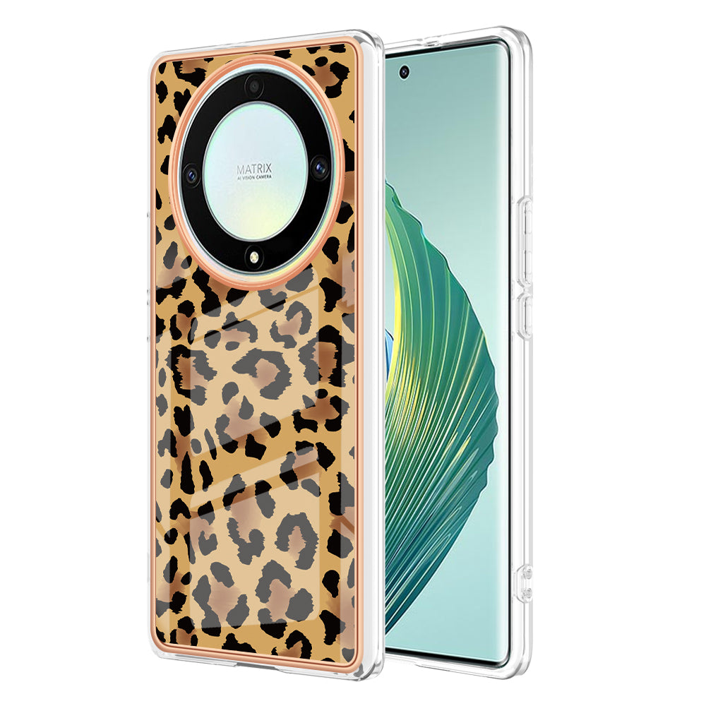 YB IMD Series-19 Style D For Honor X40 5G / X9a 5G / Magic5 Lite 5G IMD Pattern Anti-drop Cover 2.0mm TPU Electroplating Phone Case