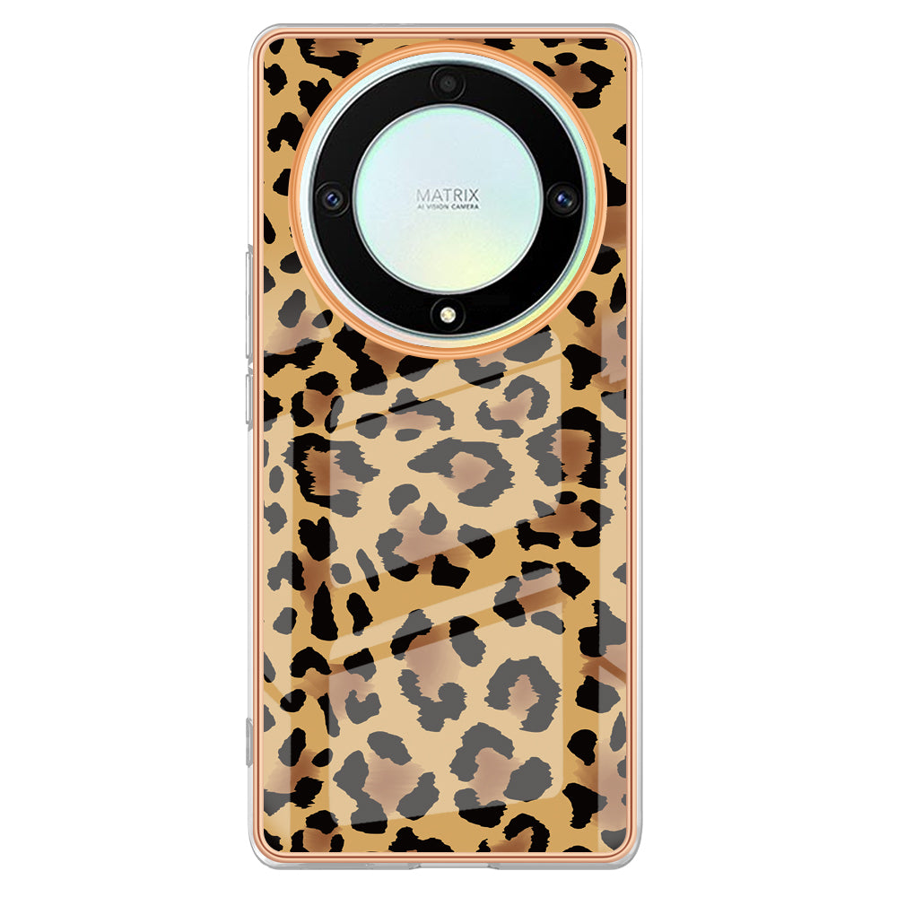 YB IMD Series-19 Style D For Honor X40 5G / X9a 5G / Magic5 Lite 5G IMD Pattern Anti-drop Cover 2.0mm TPU Electroplating Phone Case