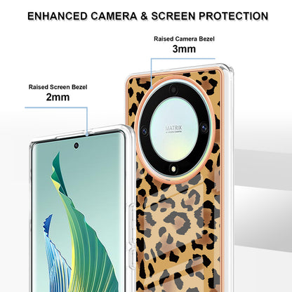YB IMD Series-19 Style D For Honor X40 5G / X9a 5G / Magic5 Lite 5G IMD Pattern Anti-drop Cover 2.0mm TPU Electroplating Phone Case