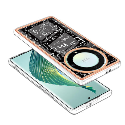 YB IMD Series-19 Style D For Honor X40 5G / X9a 5G / Magic5 Lite 5G IMD Pattern Anti-drop Cover 2.0mm TPU Electroplating Phone Case