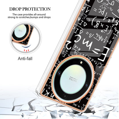 YB IMD Series-19 Style D For Honor X40 5G / X9a 5G / Magic5 Lite 5G IMD Pattern Anti-drop Cover 2.0mm TPU Electroplating Phone Case