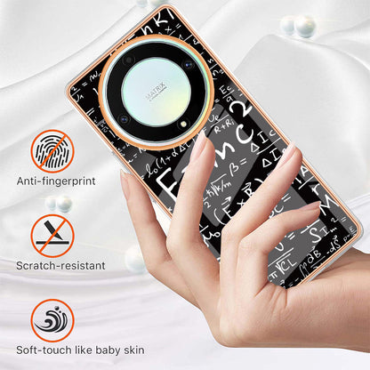 YB IMD Series-19 Style D For Honor X40 5G / X9a 5G / Magic5 Lite 5G IMD Pattern Anti-drop Cover 2.0mm TPU Electroplating Phone Case