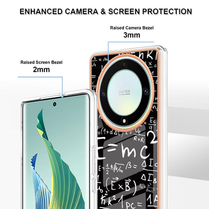 YB IMD Series-19 Style D For Honor X40 5G / X9a 5G / Magic5 Lite 5G IMD Pattern Anti-drop Cover 2.0mm TPU Electroplating Phone Case