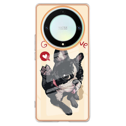 YB IMD Series-19 Style D For Honor X40 5G / X9a 5G / Magic5 Lite 5G IMD Pattern Anti-drop Cover 2.0mm TPU Electroplating Phone Case