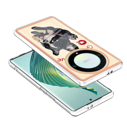 YB IMD Series-19 Style D For Honor X40 5G / X9a 5G / Magic5 Lite 5G IMD Pattern Anti-drop Cover 2.0mm TPU Electroplating Phone Case