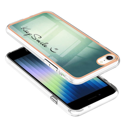 YB IMD Series-19 Style D for iPhone 7 / 8 / SE (2020) / SE (2022) IMD Phone Case Electroplating Pattern Printing 2.0mm TPU Cover