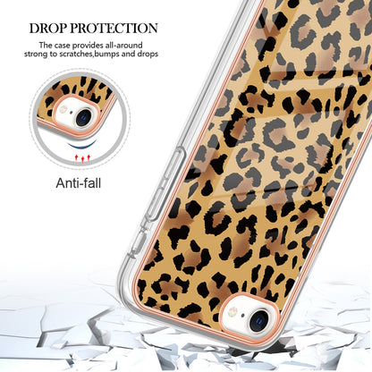 YB IMD Series-19 Style D for iPhone 7 / 8 / SE (2020) / SE (2022) IMD Phone Case Electroplating Pattern Printing 2.0mm TPU Cover