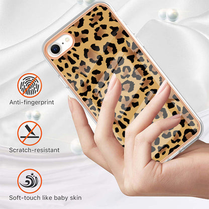 YB IMD Series-19 Style D for iPhone 7 / 8 / SE (2020) / SE (2022) IMD Phone Case Electroplating Pattern Printing 2.0mm TPU Cover