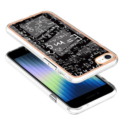 YB IMD Series-19 Style D for iPhone 7 / 8 / SE (2020) / SE (2022) IMD Phone Case Electroplating Pattern Printing 2.0mm TPU Cover