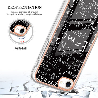 YB IMD Series-19 Style D for iPhone 7 / 8 / SE (2020) / SE (2022) IMD Phone Case Electroplating Pattern Printing 2.0mm TPU Cover