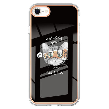 YB IMD Series-19 Style D for iPhone 7 / 8 / SE (2020) / SE (2022) IMD Phone Case Electroplating Pattern Printing 2.0mm TPU Cover