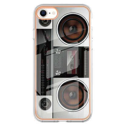 YB IMD Series-19 Style D for iPhone 7 / 8 / SE (2020) / SE (2022) IMD Phone Case Electroplating Pattern Printing 2.0mm TPU Cover