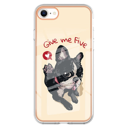YB IMD Series-19 Style D for iPhone 7 / 8 / SE (2020) / SE (2022) IMD Phone Case Electroplating Pattern Printing 2.0mm TPU Cover