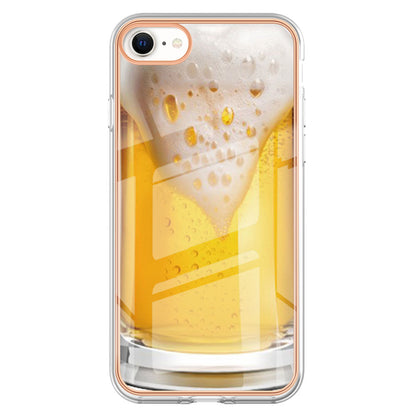 YB IMD Series-19 Style D for iPhone 7 / 8 / SE (2020) / SE (2022) IMD Phone Case Electroplating Pattern Printing 2.0mm TPU Cover