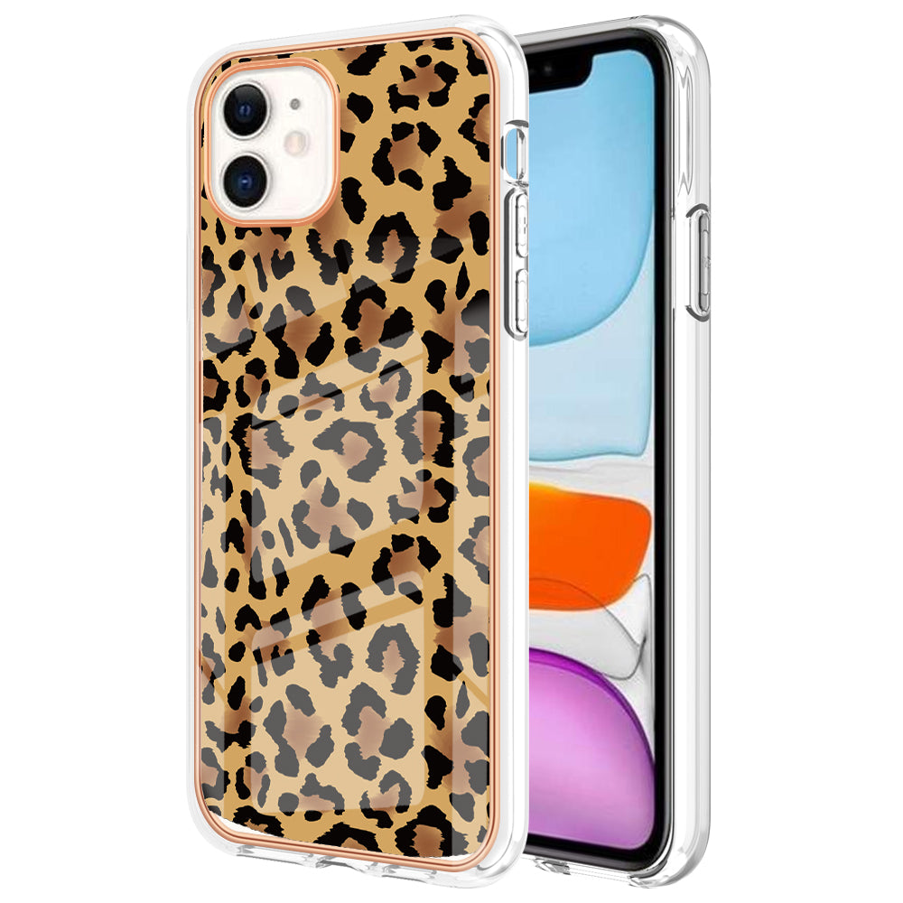 YB IMD Series-19 Style D for iPhone 11 Pattern Printing TPU Case Electroplating 2.0mm IMD Phone Cover