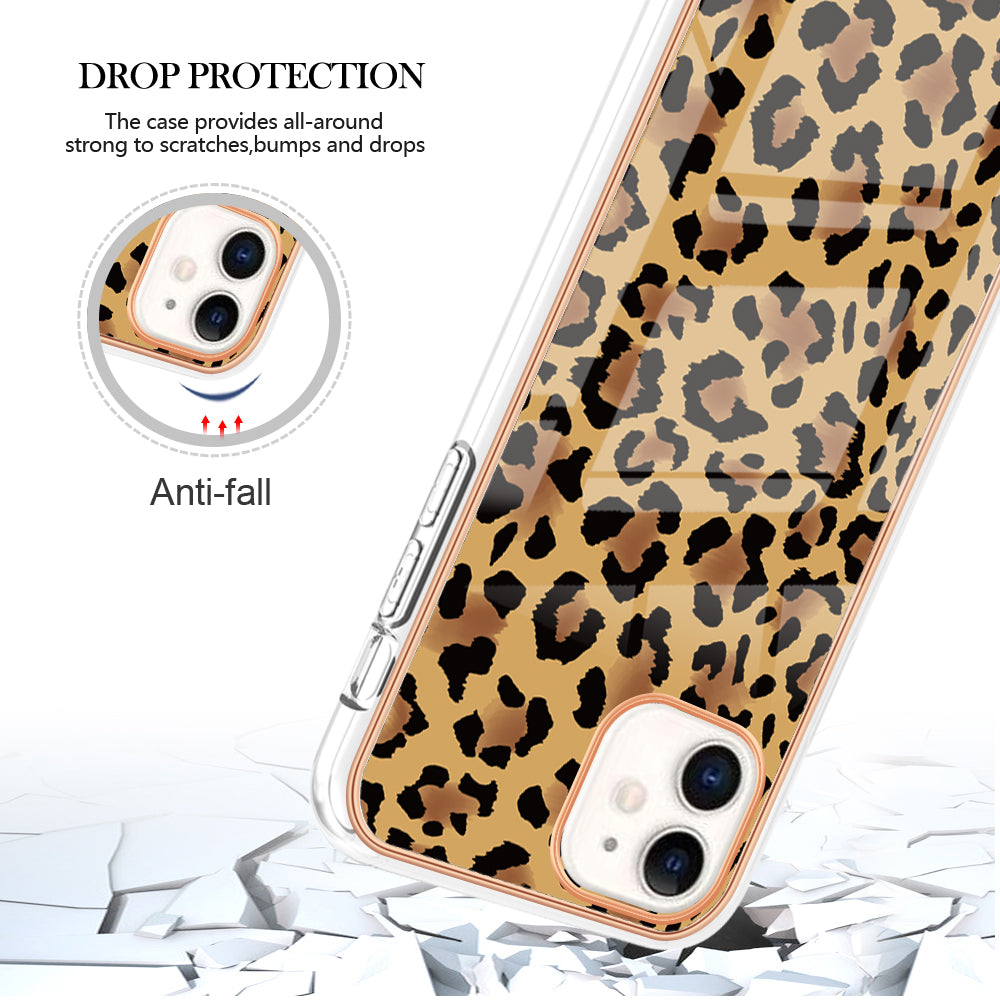 YB IMD Series-19 Style D for iPhone 11 Pattern Printing TPU Case Electroplating 2.0mm IMD Phone Cover