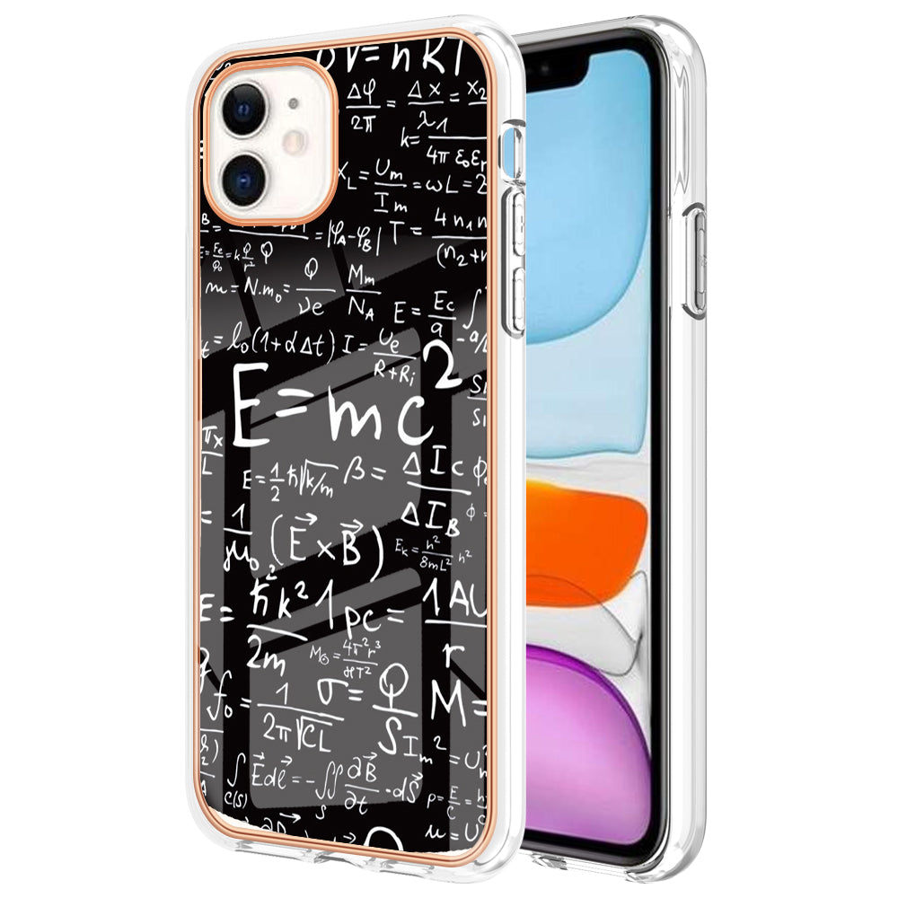YB IMD Series-19 Style D for iPhone 11 Pattern Printing TPU Case Electroplating 2.0mm IMD Phone Cover